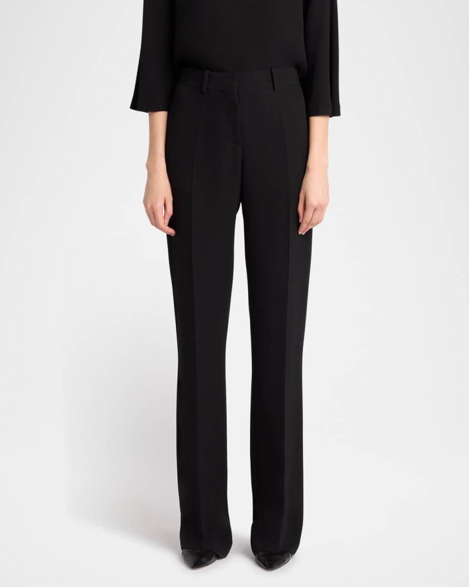 Selvie Wide-Leg Silk Pants
